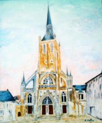 EGLISE ST BRICE D'AY (Marne) Dimensions: 0,46M larg x 0,55M haut